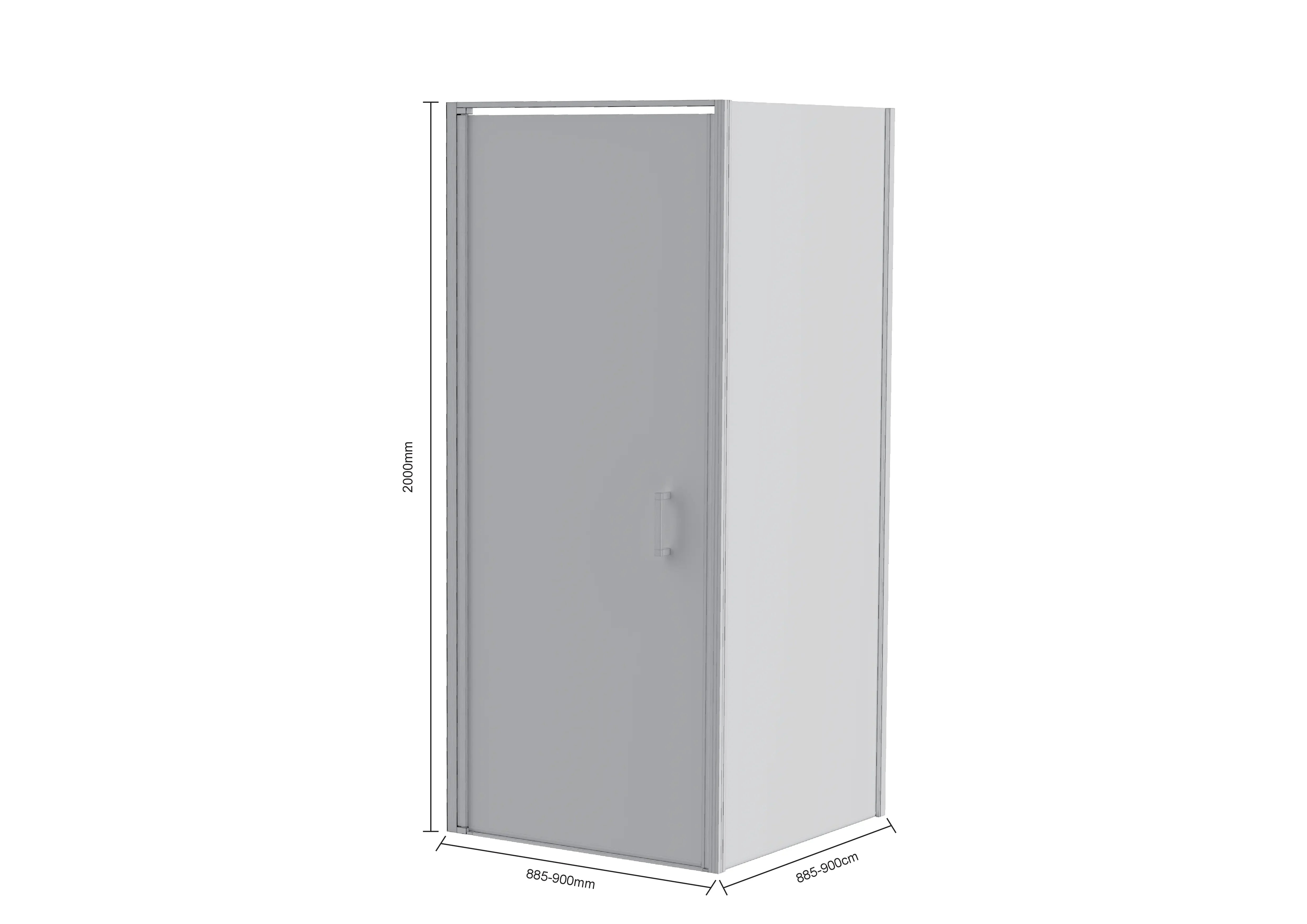 Duschkabin Vela - 90 x 200 - Svart