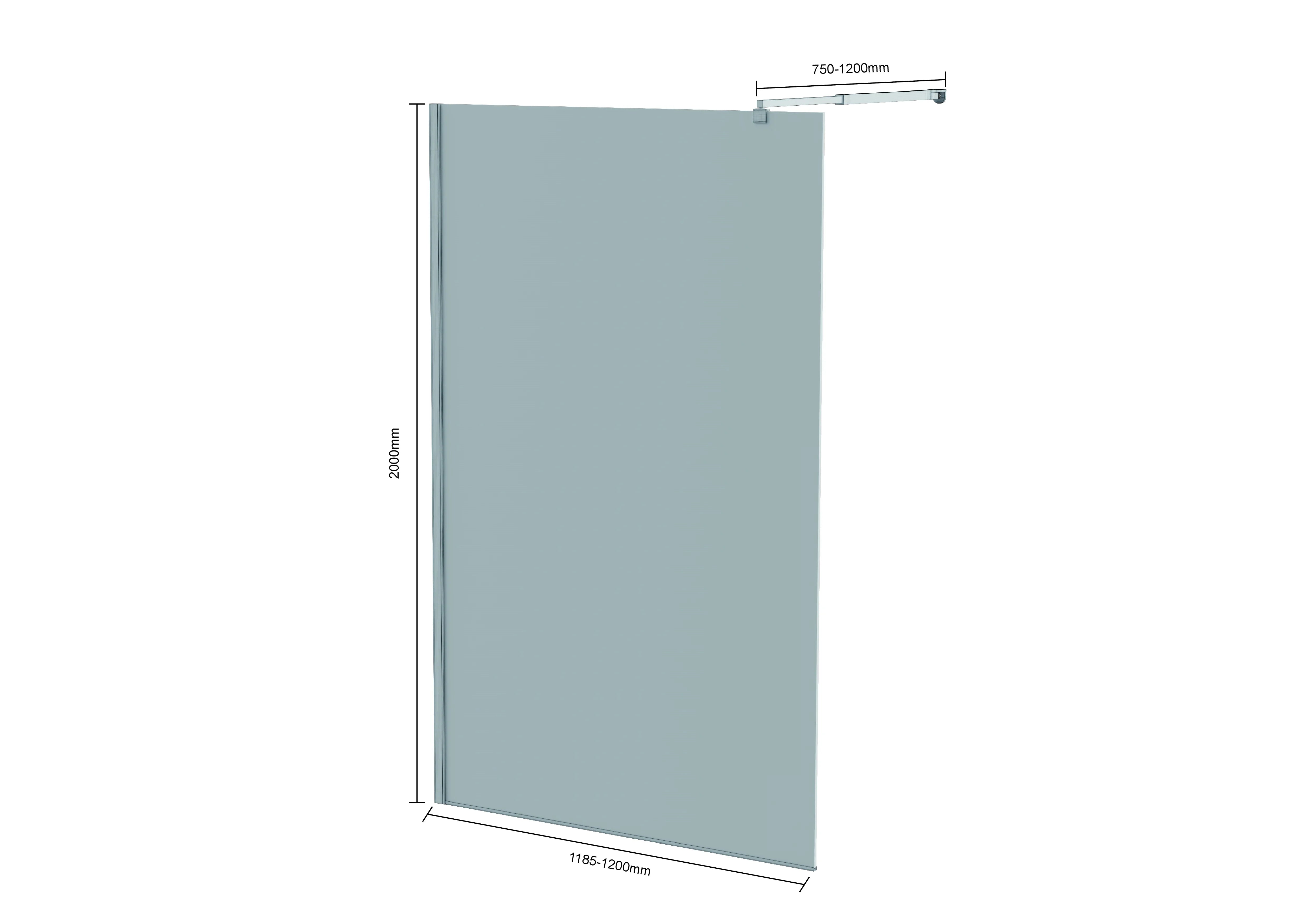 Douchewand Vero - 120x200cm