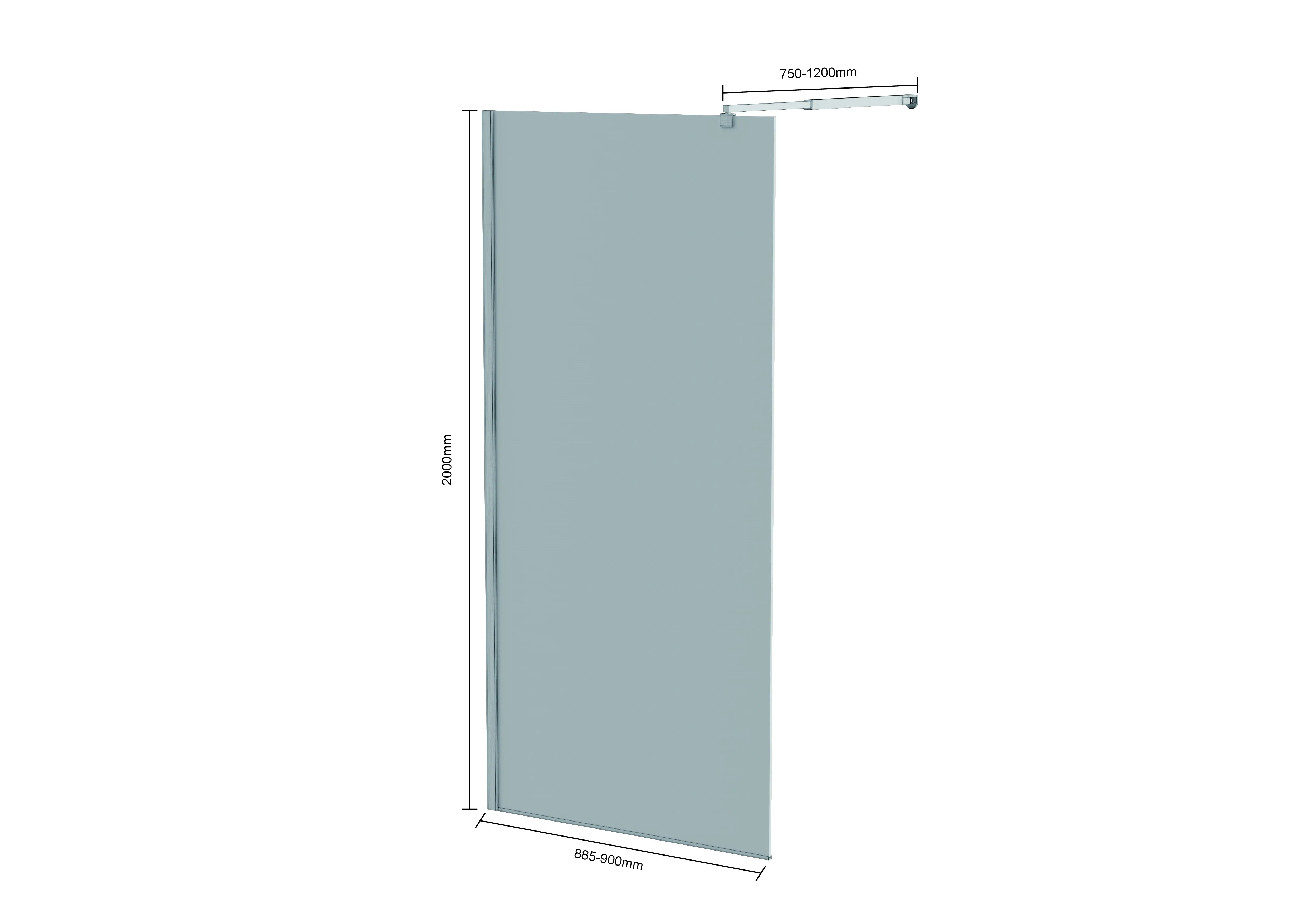 Douchewand Elva - 90x200cm