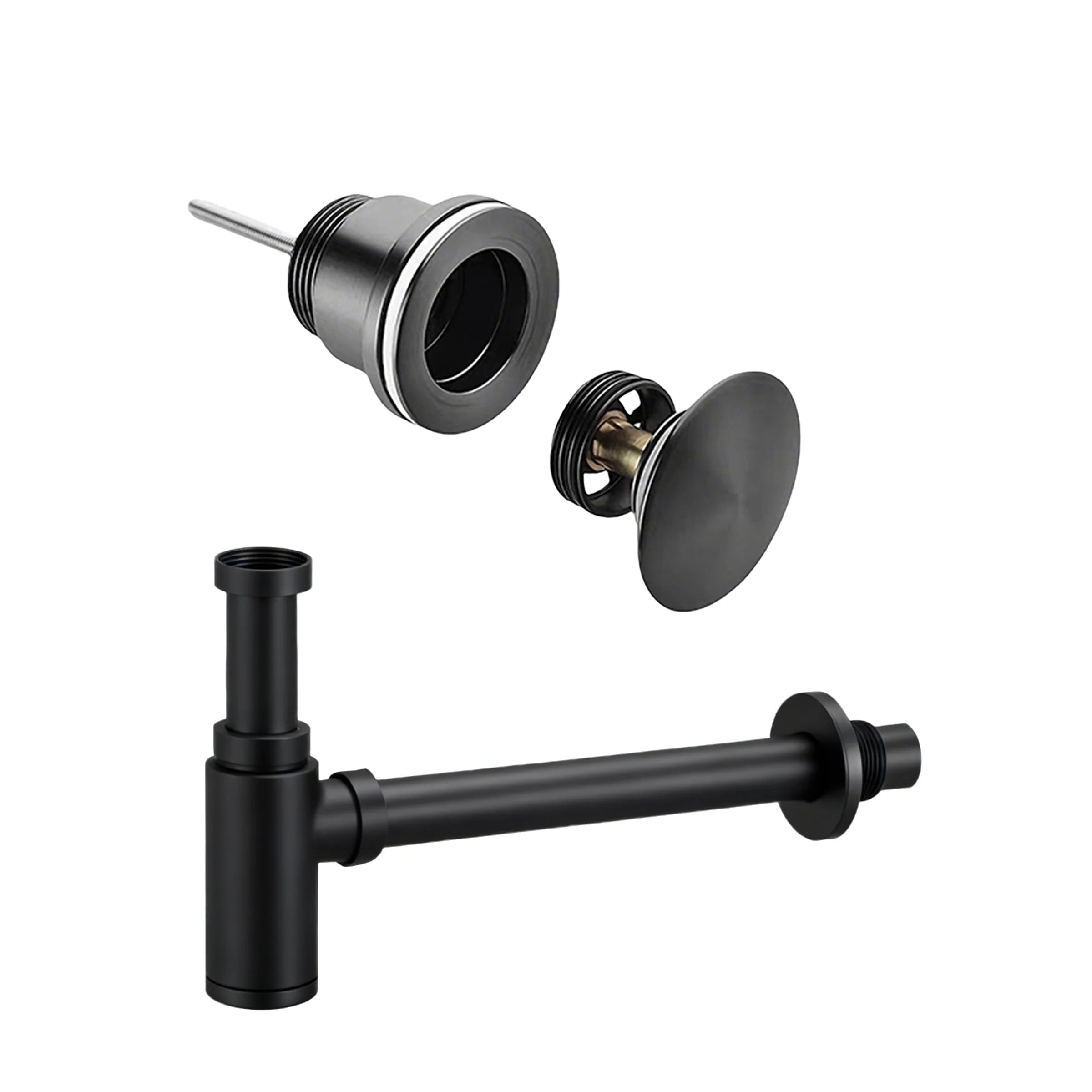 Afvoerset Mat Zwart - Clickwaste Afvoerplug - Sifron - Förbeställ