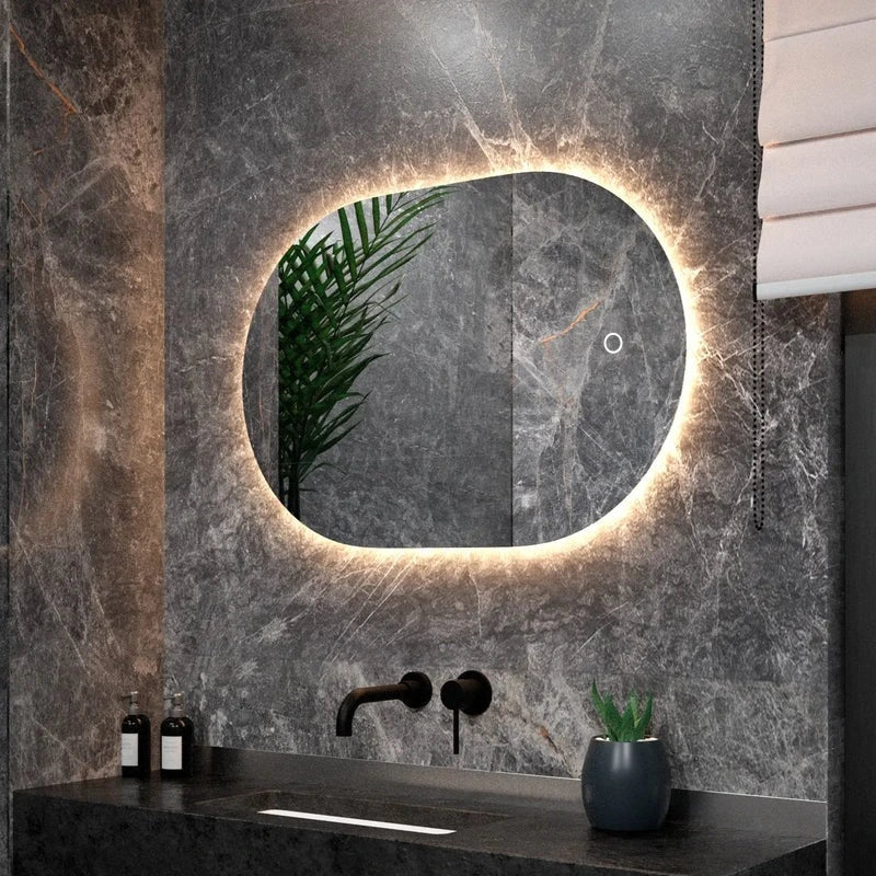 Badrumsspegel - 90x60cm Oval - Ramlös